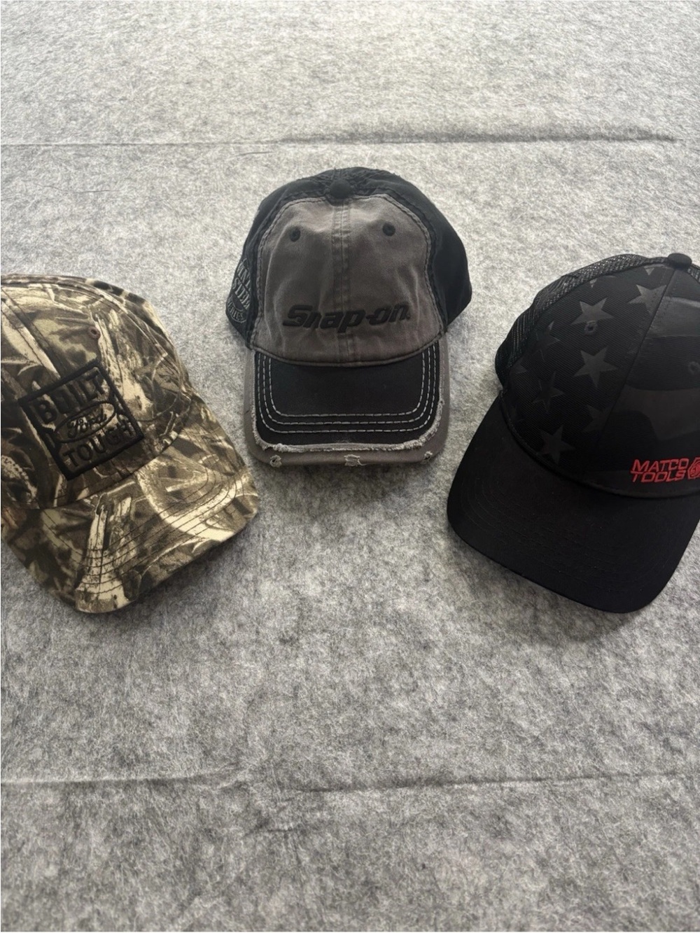 Lot Of 3 Men’s Car/Tools Adjustable Ball Caps Ford, Marco Tools, Snap-On